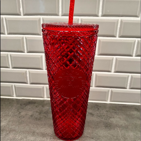 Starbucks Red Winter Holiday 2021 Venti Jeweled Tumbler Cold Cup 24oz Cup New